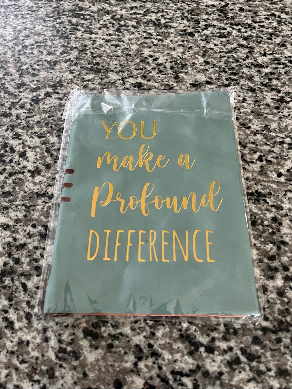 Inspirational Blue and Gold Notebook